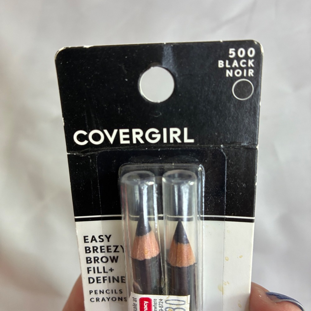 COVERGIRL Easy Breezy Brow Fill Define NEW Pencils 500 Black Noir 2-Pack - Picture 3 of 4